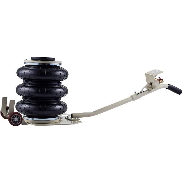 3 Tonnes Cric Pneumatique, Triple Air bag 3T Cric à Levier avec Hauteur de Levage Air Jack pour Soulever Voiture Réparation Automobi