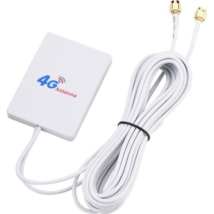 MEIHE Antenne d'amplificateur de signal du gain 4G 3G LTE de 28dbi pour le routeur mobile pour le male de HuaWei E398 SMA