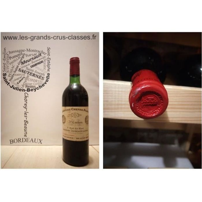 Château Cheval Blanc 1974 - Saint-Emilion Grand Cru - 1er Grand Cru classé A - 1 x 75 cl - Rouge