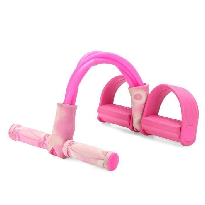 AVANC Bande de Résistance Elastique - 4 corde gros - Pied Fitness Sport Yoga rose 12mm