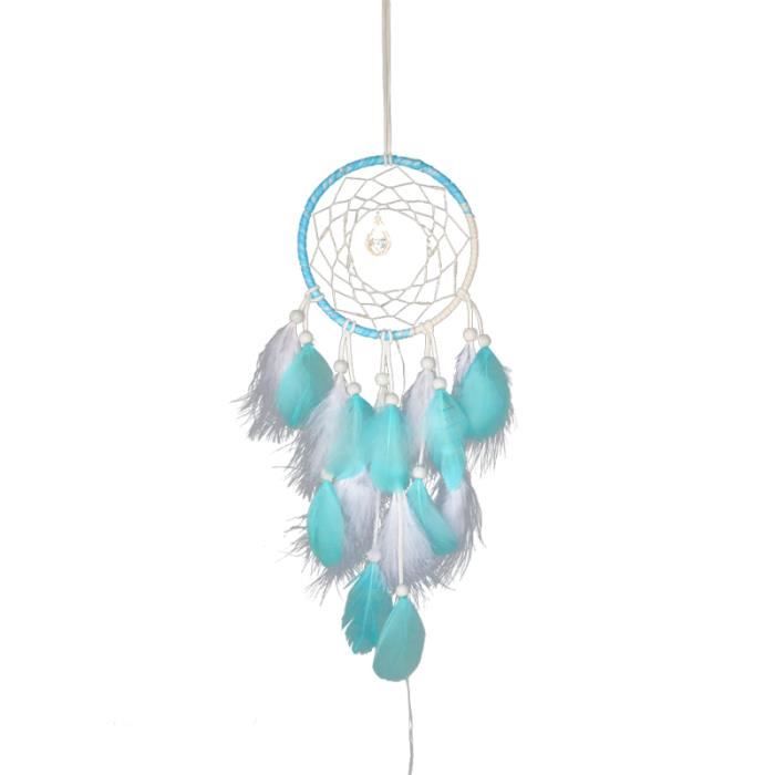 1pc Dreamcatcher attrape-rêves fait à la main pour fenêtre de balcon (bleu ciel) CHARM S