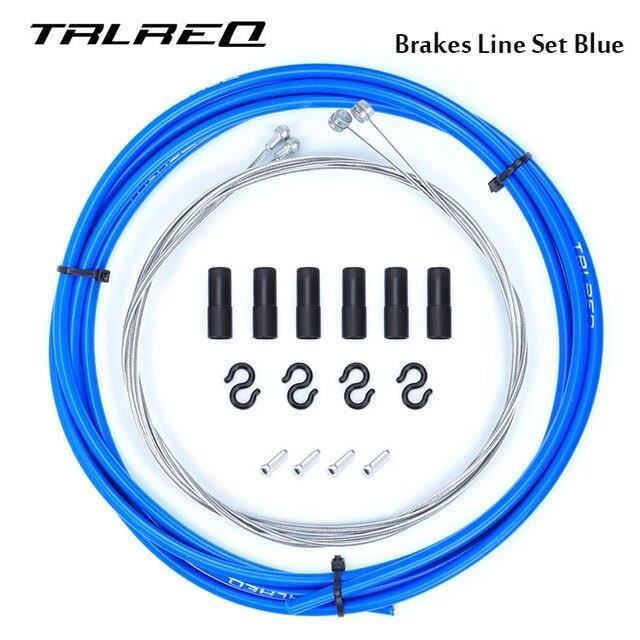 Pièce Détachée,Vtt vélo ligne de frein Tube Kits 5mm montagne route vélo frein câble 4mm changement de vitesse - Type Brakes Blue
