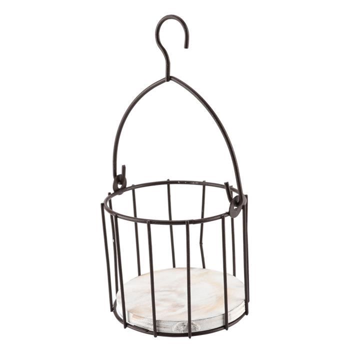Support de suspension de fleur, support de suspension de fleur de fer, panier suspendu de plantes de 10 cm / 3.9in pour le jardin