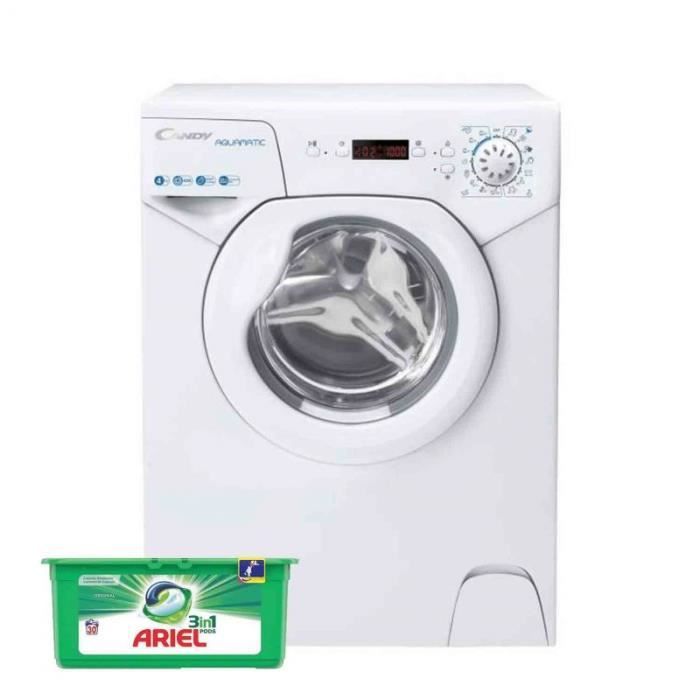 CANDY Lave-linge frontal compact 4kg 1000trs/min AquaPlus Machine à laver hublot