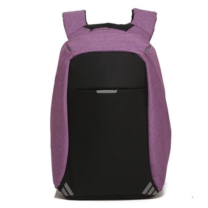 Sac à dos avec fermeture intérieur Anti-vol . LOCKBAG couleur - Violet