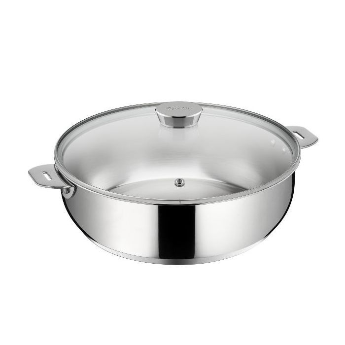 Lagostina Salvaspazio+ sauteuse 24 cm + couvercle verre inox non revï¿½tu lagotherm - 12138031824
