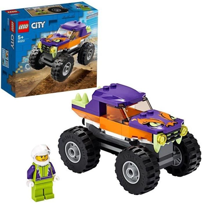 LEGO® City 60251 Le Monster Truck, Véhicule, Jouet Idée Cadeau pour Enfants Garçon et Fille de 5 ans et plus