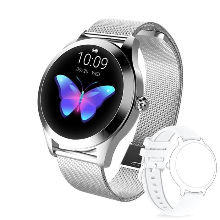 Montre Connectée Femme Homme, écran Tactile Bracelet connecté avec Fréquence Cardiaque, Suivi de Performance pour Android, iOS