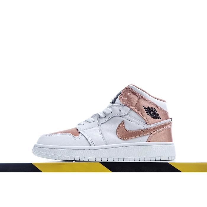 Baskets NIIKE-Air-Jordan 1 Zoom Air Comfort Retro mid high SE AJ1 Chaussures de-basket Femme Haute CT4456-884
