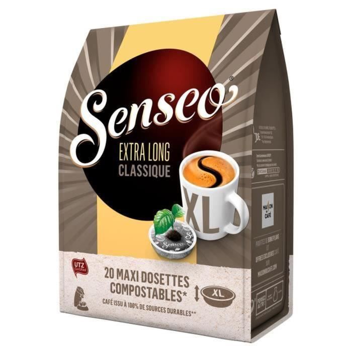 LOT DE 4 - SENSEO - Extra Long Classique XL Café dosettes - 20 dosettes - 250g