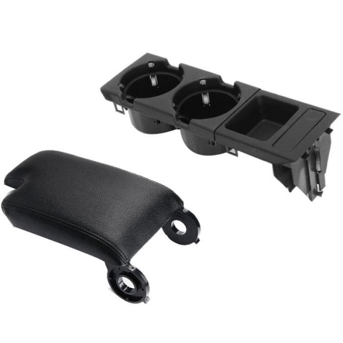 Voiture Centre Console en Cuir Accoudoir Couverture Porte-Gobelet Porte-Monnaie BoîTe de Rangement pour BMW E46 3 SéRie 1998-2006