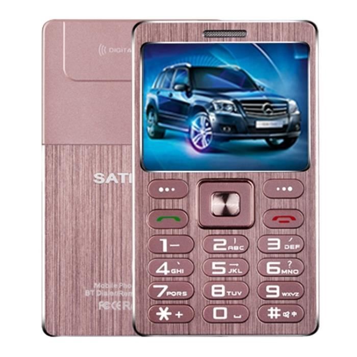 Others or rose SATREND A10 Carte Téléphone Mobile, 1,77 pouces, MTK6261D, 21 touches, Bluetooth Support, MP3, Anti-perte, Capture à