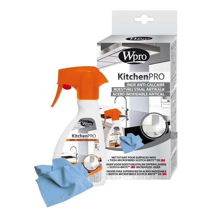 WPRO Kit Cuisine anticalcaire pour surfaces inox