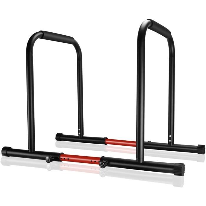 Yoleo Barre de dip réglable - Station de dip de 500 lb - Barres parallèles fonctionnelle portable