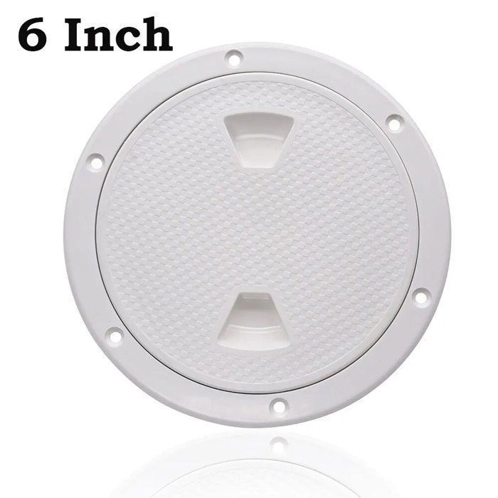 Trappe D'Inspection Ronde Noire 4/6/8" - ABS Antidérapant, Couvercle Amovible - Pour Bateau, Yacht