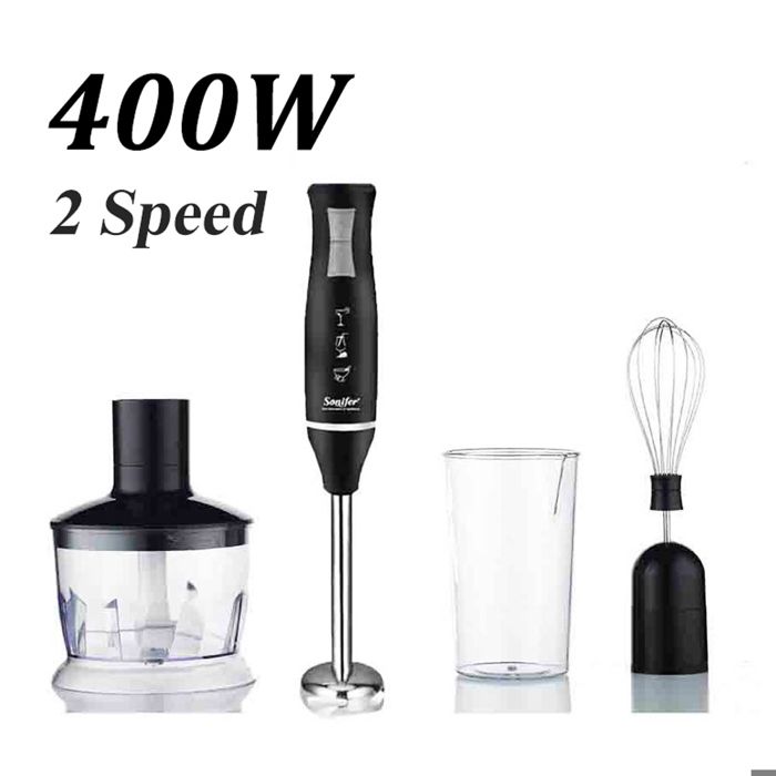 ARDES TRINITY Mixeur Plongeant 3-en-1 700W - Bras Inox 21 Cm, Hachoir, Fouet, 2 Vitesses + Turbo