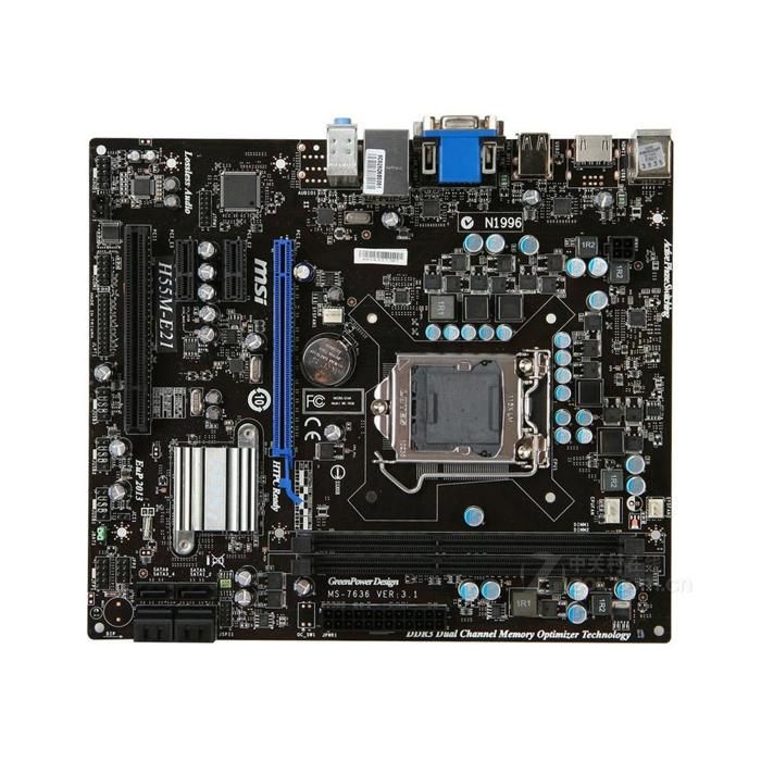 Carte mère MSI H55M-E21 Intel H55 LGA 1156 2xDDR3 SDRAM 8 Go Micro ATX - Msi