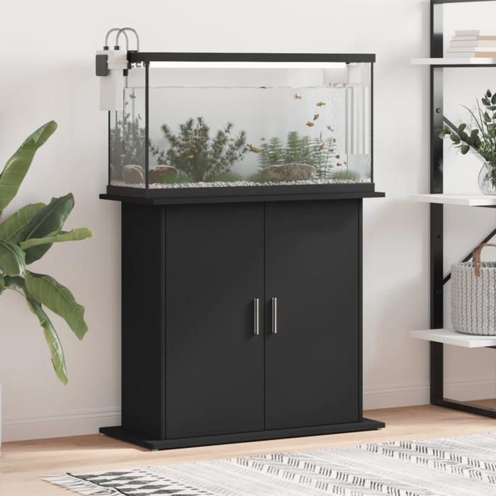 Comparer les prix de NEW* Support pour aquarium - UU - noir 81x36x73 cm bois d'ingénierie CHY48723662