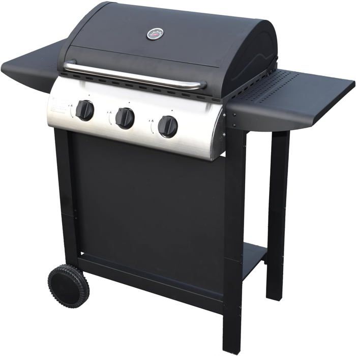 Barbecue Gaz Hawaï 3 Brûleurs 8,4 KW Butane/Propane 2 Tablettes — free download