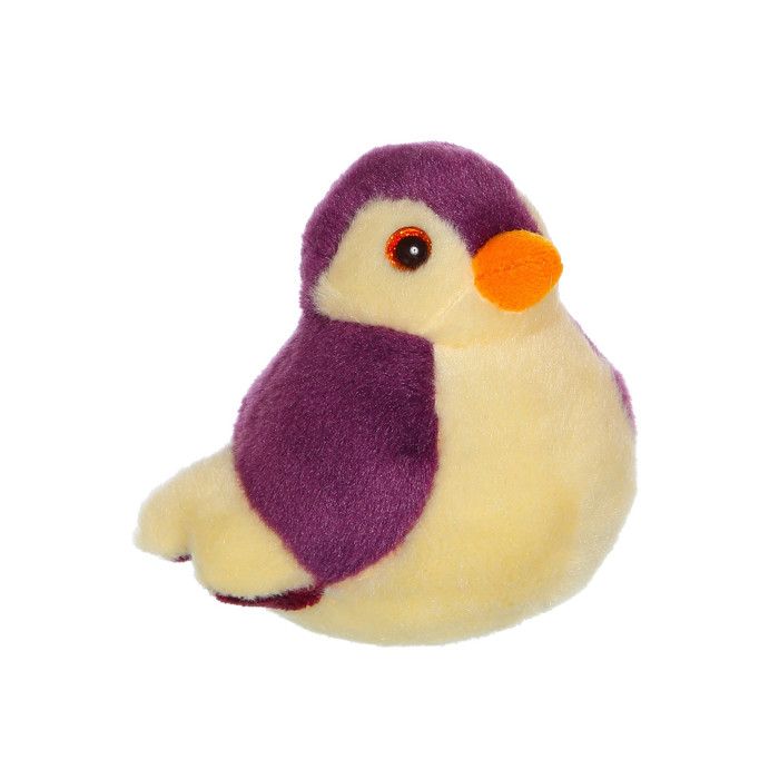 Peluche - Peluche Oiseau sonore birdies 14 cm - aubergine