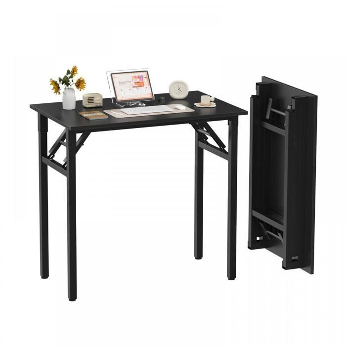 MIPAN.80 x 50 x 76 cm Bureau Dangle - Bureau Enfant Noir - Pliable - Pour bureau étude maison bureau