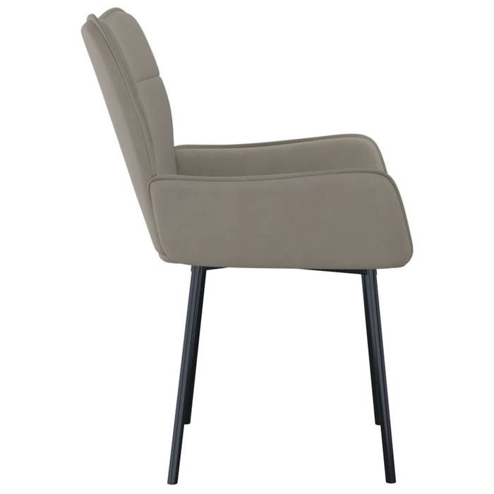 TOP 2026 Chaises à manger (lot de 2) - pour 2 personnes - contemporain - Gris clair Velours - 55x58.5x81.5 cm ccc450