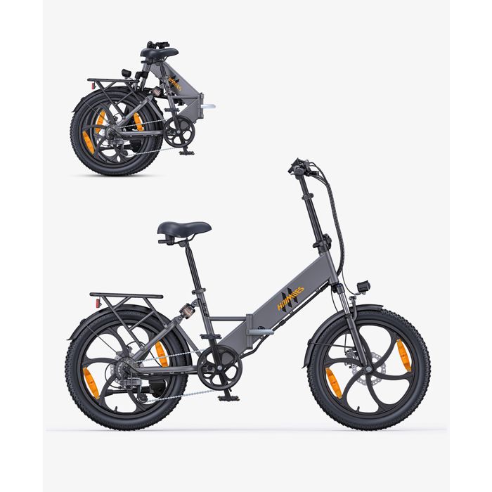 VéLo éLectrique HillMiles Mile 2 Pour Adultes Moteur 250 W Batterie 36 V 13 Ah Pneus Tout-Terrain Larges De 20 Pouces.