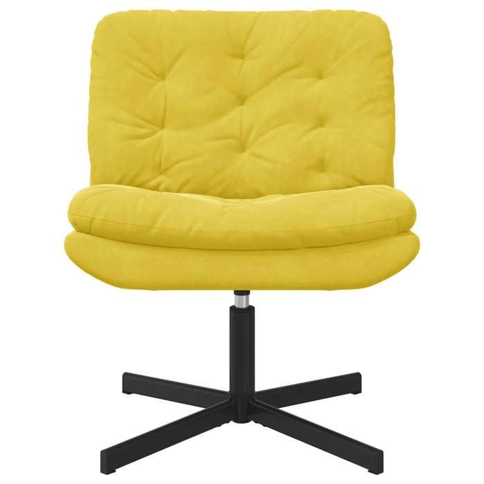 Les Soldes Chaise pivotante de bureau (1 pc) - CLOUD - Maximum 110 kg par siège - Jaune 63x75x76 cm Velours J1441