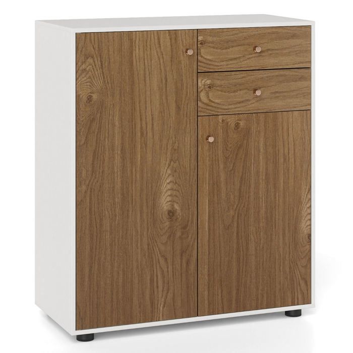 Buffet de cuisine - HELLOSHOP26 - 74 x 35 x 85 5 cm - Bois aggloméré - 3 tiroirs - Finition blanche Buffet de cuisine - HELLOSHOP26 - 74 x 35 x 85 5 cm - Bois aggloméré - 3 tiroirs - Finition blanche