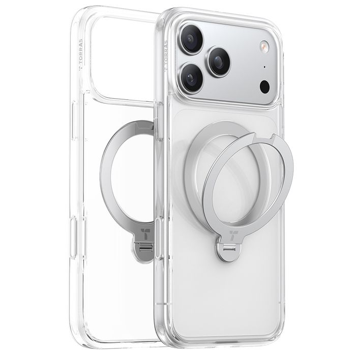 Coque Torras Ostand Spin MagSafe Series pour iPhone 17 Pro Max - Clear