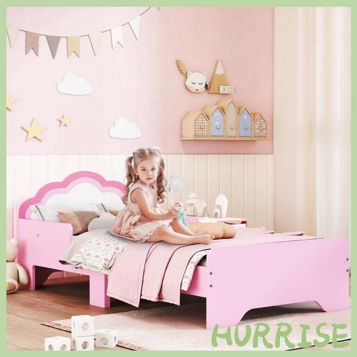 Cocosity Lit Pour Enfants De 3 À 6 Ans 143 X 74 X 55 Cm Design Nuage Sommier À Lattes Inclus Chambre Moderne Rose