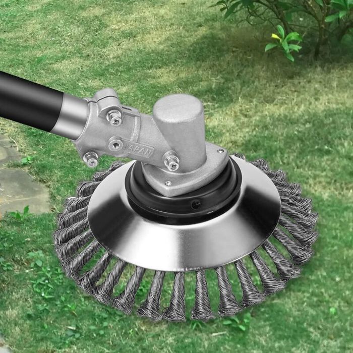 6 Tête Brosse Désherbage150 x 25 4mm Brosse Rotative avec Roue en Fil dacier Massif (6 Pouce)