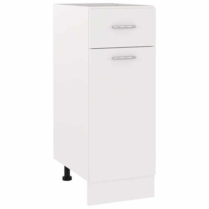 Meuble Bas à Tiroirs Cabinet de cuisine 1 PC Buffetvaisselier bois dingénierie - blanc - 30 x 46 x 815 cm@toh80d