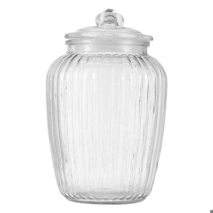 Grand bocal en verre avec couvercle - Plusieurs tailles - Style antique chic et transparent - Hauteu ACCESSOIRES FABRICATION MAISON