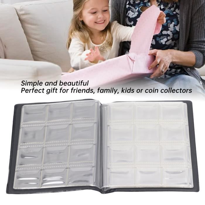 Album De Collection Pour 480 Pièces De 2 Euros – 20 Pages, Pochettes 30 Mm, Couverture En Cuir Noir, Compact