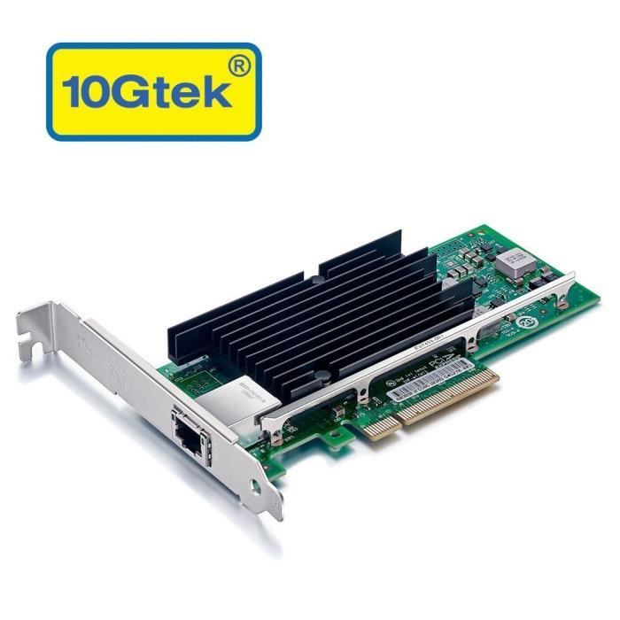 10Gtek® Carte Ethernet 10GB Intel X540 Chip, Single RJ45 Port, PCI Express  2.1 X8, Compatible pour X540-T1