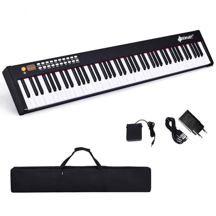 DREAMADE Piano Numérique 88 Touches, Clavier Electronique Portable avec  Bluetooth, 128 Rythmes, 128 Sons pour Enfants, Débutants - Cdiscount  Instruments de musique