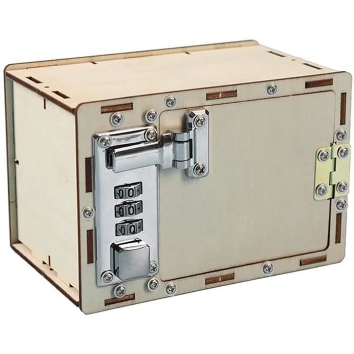 Coffre Fort pour Enfant en kit à Monter Soit même avec Mots de Passe , Kits de Bricolage