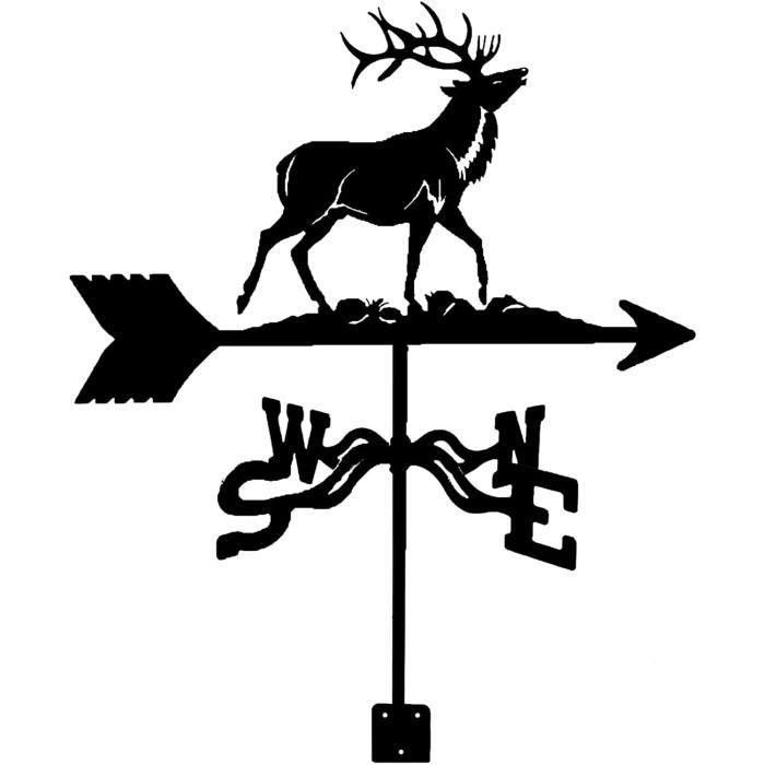 Girouette - Indicateur De Direction Du Vent - Cerf - Acier Inoxydable