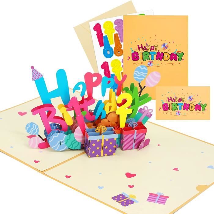 Carte Anniversaire Pop Up Carte De Vœux D Anniversaire Avec Enveloppe 3d Cartes De Joyeux Anniversaire Amusantes Pour Maman M 1 Cdiscount Beaux Arts Et Loisirs Creatifs