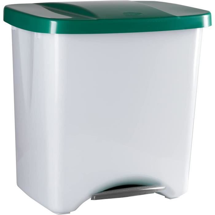 Poubelle à Couches Korbell 16L - Blanche Avec Pédale Et Système Anti-Odeurs Écologique