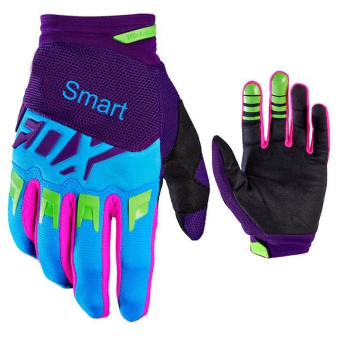 Bleu violet - M - Smaer Fox-Gants de course de motocross pour hommes et femmes, descente, VTT, DH, MX, VTT, V