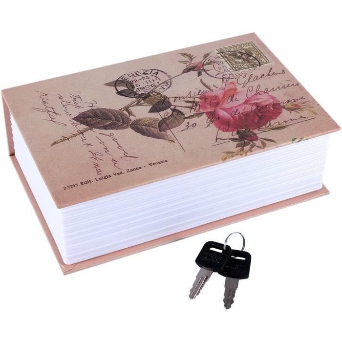 Coffre-fort Secret Déguisé En Livre - Avec Serrure à Clé - Compartiment Caché - Pour Bijoux, Argent, Documents