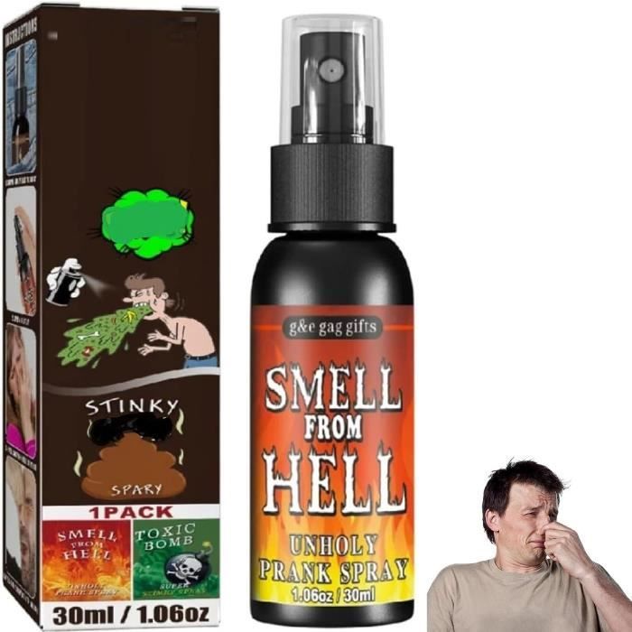Spray Puant (fart Spray) - Lot De 3 Flacons 30ml - Odeurs Réalistes Caca, Vomi, Pets - Pour Farces Et Canulars - 5