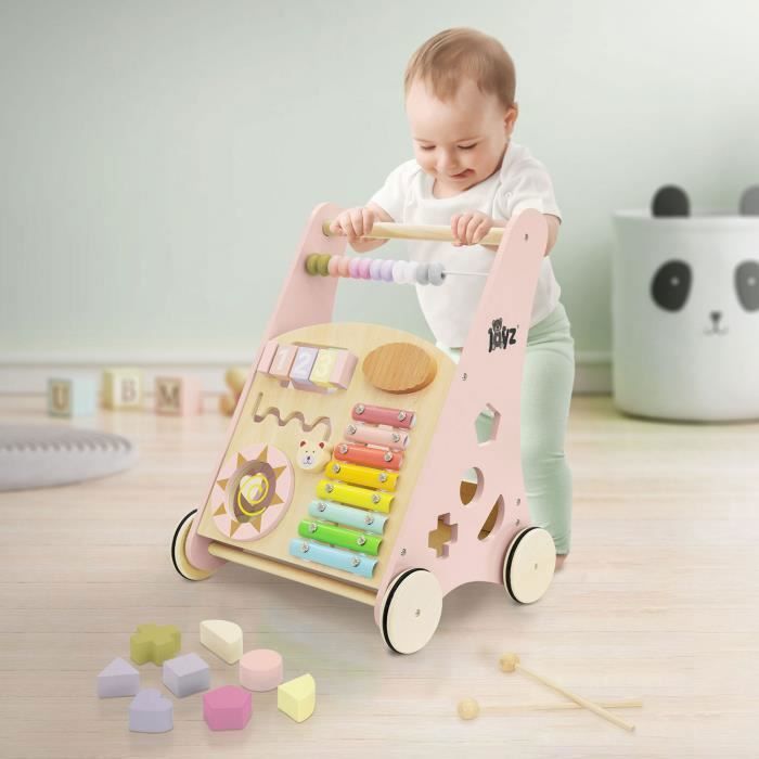 Joyz Trotteur B b Chariot de Marche en Bois Rose