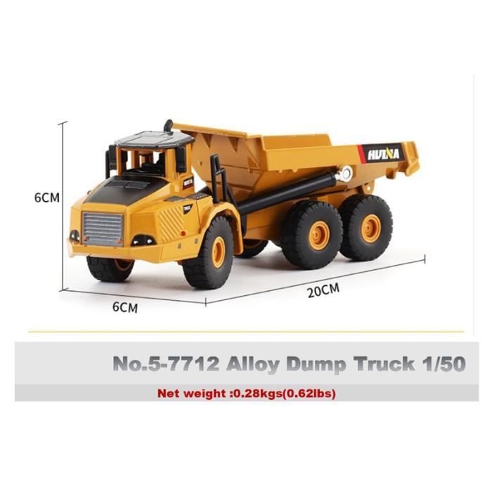 Top Race – Lot De 2 Modèles De Camions De Construction Métal – Grue Et Bétonnière – Échelle 1:50 – Jouet Collection Ou Jeu – Boîte Cadeau