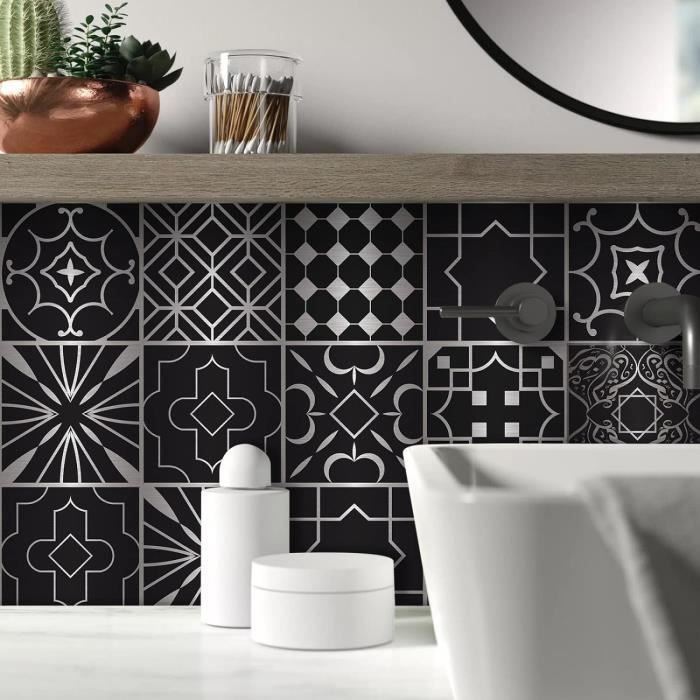 Papier Adhésif Cuisine Noir Brossé Effet Inox - 40cm X 2m - Revêtement Meuble, Frigo, Crédence - PVC