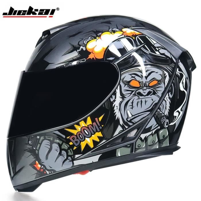 XXL A5) Casque De Moto En Plein Visage Casque Lavable Casque Avec Dual