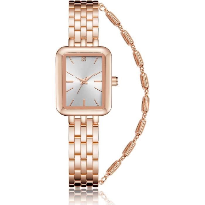 Montre Femme OPSOBJECTS OPSPW-917, Cadran Rectangulaire Blanc Acier Inox, Mouvement Quartz - Neuf Avec étiquettes