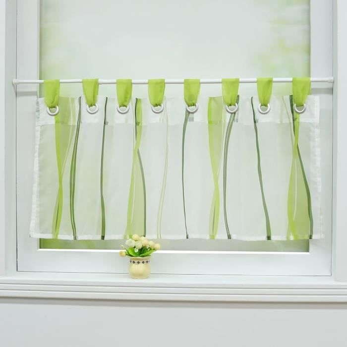 Rideaux Brise-bise Motifs Géométriques 30 Cm De Haut | Vous Pouvez